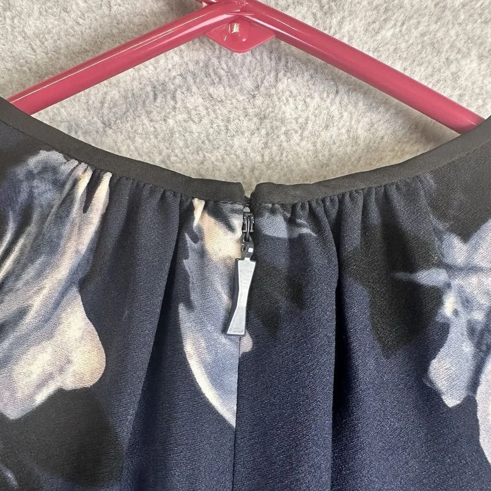 Kate Spade Long Bell Sleeve Stretchy Floral Mini Career Office Dress Size 0 Shor